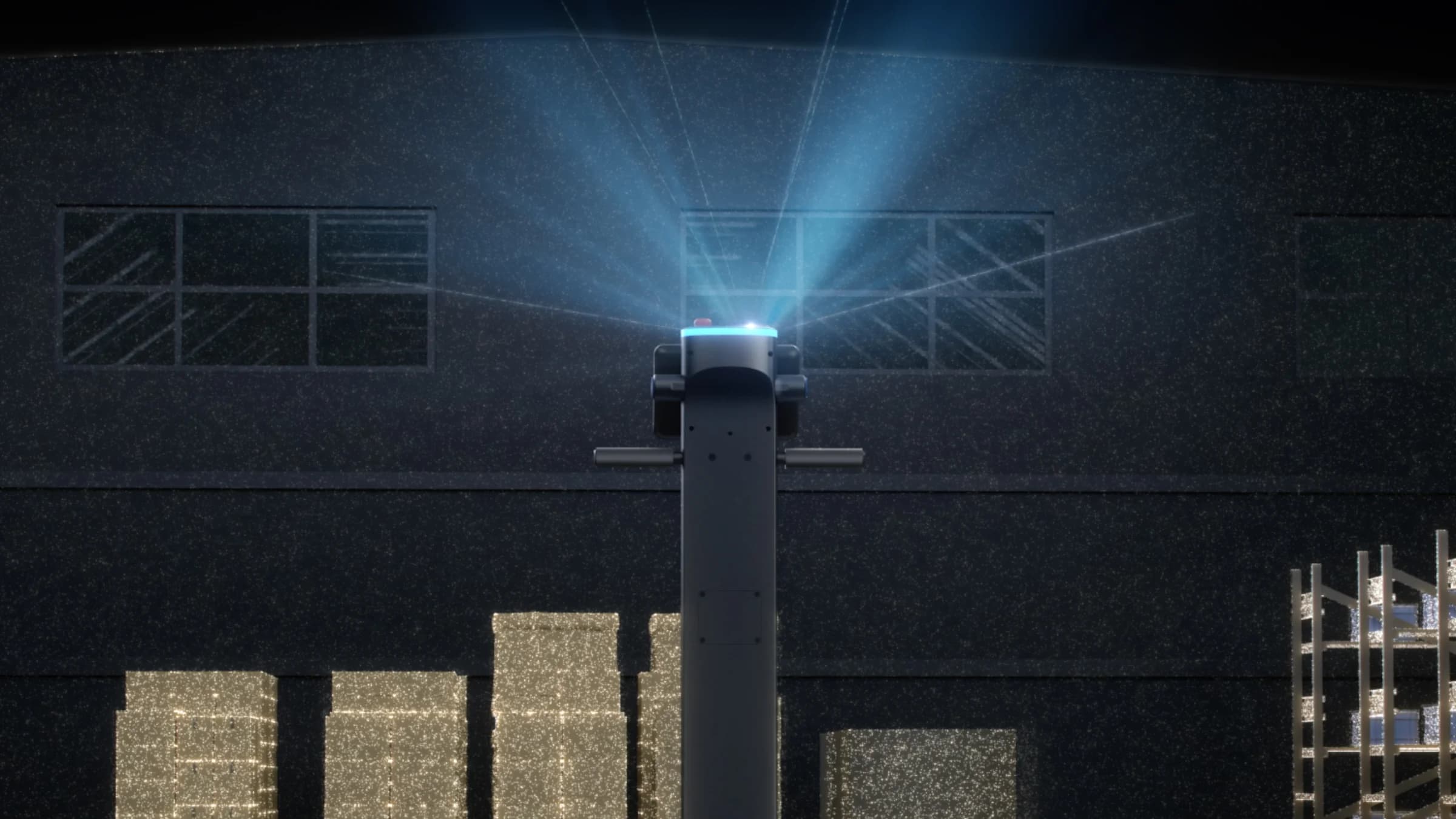 AMR T 300 scanning its surroundings inside a warehouse