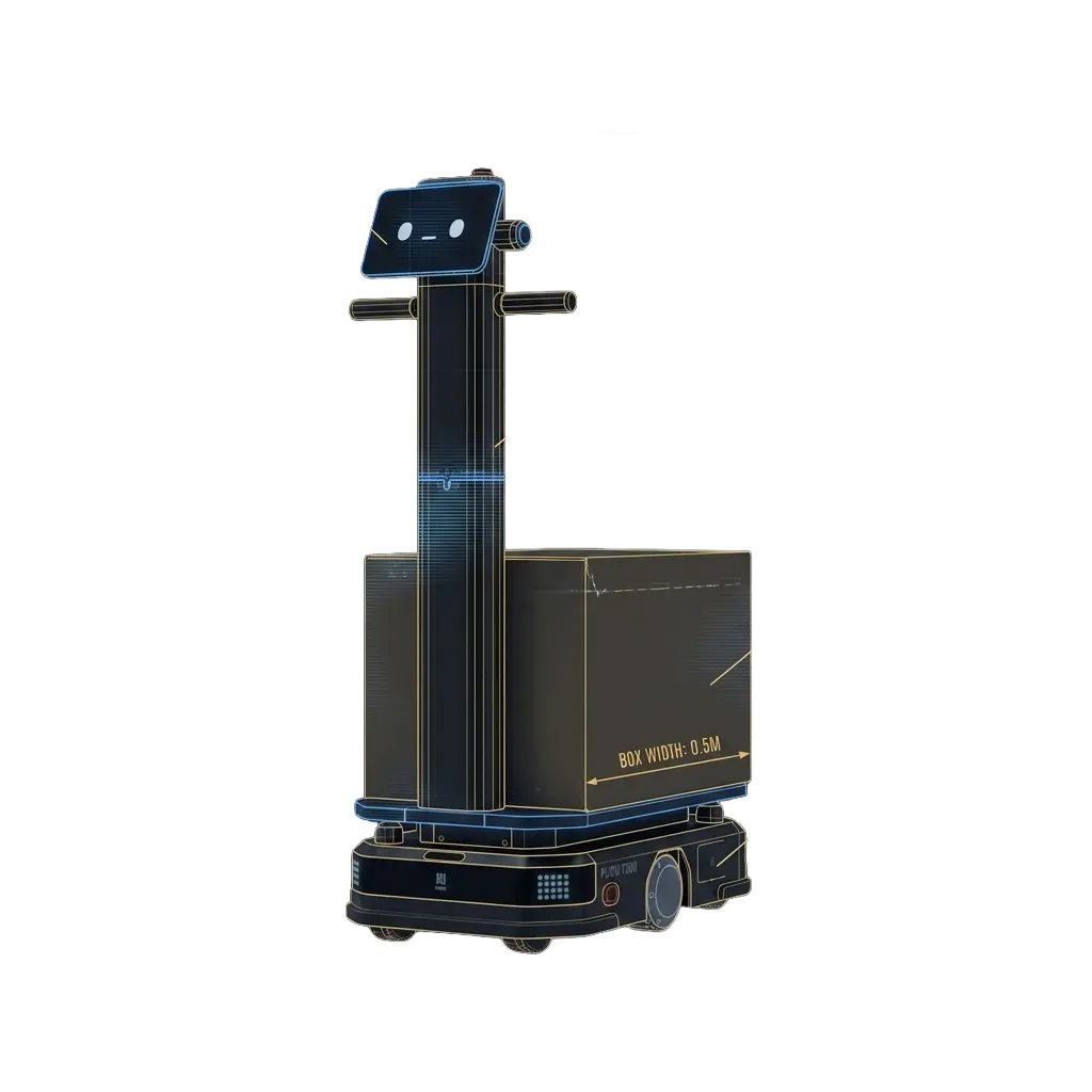 Průmyslový robot AMR T 300 s variabilním nákladem s opcí dopravníku a tahání platformy